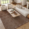image:imageNourison Home Versatile Ivory White 3 x 5 Area Rug  Easy Clean Non Shedding Bed Room Living Room Dining Room Kitchen 3 x 5Brown