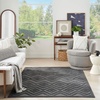 image:imageNourison Home Versatile Ivory White 3 x 5 Area Rug  Easy Clean Non Shedding Bed Room Living Room Dining Room Kitchen 3 x 5Charcoal Black
