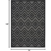 image:imageNourison Home Versatile Ivory White 3 x 5 Area Rug  Easy Clean Non Shedding Bed Room Living Room Dining Room Kitchen 3 x 5Charcoal Black
