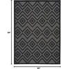 image:imageNourison Home Versatile Ivory White 3 x 5 Area Rug  Easy Clean Non Shedding Bed Room Living Room Dining Room Kitchen 3 x 5Charcoal Black