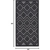 image:imageNourison Home Versatile Ivory White 3 x 5 Area Rug  Easy Clean Non Shedding Bed Room Living Room Dining Room Kitchen 3 x 5Charcoal Black