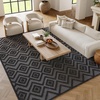 image:imageNourison Home Versatile Ivory White 3 x 5 Area Rug  Easy Clean Non Shedding Bed Room Living Room Dining Room Kitchen 3 x 5Charcoal Black