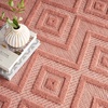 image:imageNourison Home Versatile Ivory White 3 x 5 Area Rug  Easy Clean Non Shedding Bed Room Living Room Dining Room Kitchen 3 x 5Coral Orange
