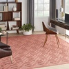 image:imageNourison Home Versatile Ivory White 3 x 5 Area Rug  Easy Clean Non Shedding Bed Room Living Room Dining Room Kitchen 3 x 5Coral Orange