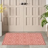 image:imageNourison Home Versatile Ivory White 3 x 5 Area Rug  Easy Clean Non Shedding Bed Room Living Room Dining Room Kitchen 3 x 5Coral Orange