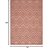 image:imageNourison Home Versatile Ivory White 3 x 5 Area Rug  Easy Clean Non Shedding Bed Room Living Room Dining Room Kitchen 3 x 5Coral Orange