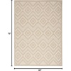 image:imageNourison Home Versatile Ivory White 3 x 5 Area Rug  Easy Clean Non Shedding Bed Room Living Room Dining Room Kitchen 3 x 5Cream