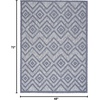 image:imageNourison Home Versatile Ivory White 3 x 5 Area Rug  Easy Clean Non Shedding Bed Room Living Room Dining Room Kitchen 3 x 5Denim Blue