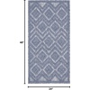 image:imageNourison Home Versatile Ivory White 3 x 5 Area Rug  Easy Clean Non Shedding Bed Room Living Room Dining Room Kitchen 3 x 5Denim Blue