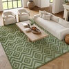 image:imageNourison Home Versatile Ivory White 3 x 5 Area Rug  Easy Clean Non Shedding Bed Room Living Room Dining Room Kitchen 3 x 5Green