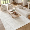 image:imageNourison Home Versatile Ivory White 3 x 5 Area Rug  Easy Clean Non Shedding Bed Room Living Room Dining Room Kitchen 3 x 5Ivory White