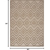 image:imageNourison Home Versatile Ivory White 3 x 5 Area Rug  Easy Clean Non Shedding Bed Room Living Room Dining Room Kitchen 3 x 5Natural Beige