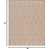 image:imageNourison Home Versatile Ivory White 3 x 5 Area Rug  Easy Clean Non Shedding Bed Room Living Room Dining Room Kitchen 3 x 5Natural Beige