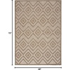 image:imageNourison Home Versatile Ivory White 3 x 5 Area Rug  Easy Clean Non Shedding Bed Room Living Room Dining Room Kitchen 3 x 5Natural Beige
