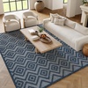 image:imageNourison Home Versatile Ivory White 3 x 5 Area Rug  Easy Clean Non Shedding Bed Room Living Room Dining Room Kitchen 3 x 5Navy Blue