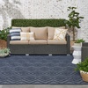 image:imageNourison Home Versatile Ivory White 3 x 5 Area Rug  Easy Clean Non Shedding Bed Room Living Room Dining Room Kitchen 3 x 5Navy Blue