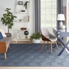 image:imageNourison Home Versatile Ivory White 3 x 5 Area Rug  Easy Clean Non Shedding Bed Room Living Room Dining Room Kitchen 3 x 5Navy Blue