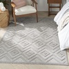 image:imageNourison Home Versatile Ivory White 3 x 5 Area Rug  Easy Clean Non Shedding Bed Room Living Room Dining Room Kitchen 3 x 5Silver Grey
