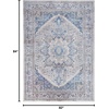 image:imageNourison Home Vintage Home Ivory Red 5 x 7 Area Rug  Easy Clean Non Shedding Bed Room Living Room Dining Room Kitchen 5 x 7Beige Blue