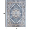 image:imageNourison Home Vintage Home Ivory Red 5 x 7 Area Rug  Easy Clean Non Shedding Bed Room Living Room Dining Room Kitchen 5 x 7Blue