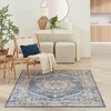 image:imageNourison Home Vintage Home Ivory Red 5 x 7 Area Rug  Easy Clean Non Shedding Bed Room Living Room Dining Room Kitchen 5 x 7Blue