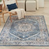 image:imageNourison Home Vintage Home Ivory Red 5 x 7 Area Rug  Easy Clean Non Shedding Bed Room Living Room Dining Room Kitchen 5 x 7Blue
