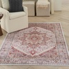 image:imageNourison Home Vintage Home Ivory Red 5 x 7 Area Rug  Easy Clean Non Shedding Bed Room Living Room Dining Room Kitchen 5 x 7Ivory Red