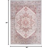 image:imageNourison Home Vintage Home Ivory Red 5 x 7 Area Rug  Easy Clean Non Shedding Bed Room Living Room Dining Room Kitchen 5 x 7Ivory Red