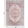 image:imageNourison Home Vintage Home Ivory Red 5 x 7 Area Rug  Easy Clean Non Shedding Bed Room Living Room Dining Room Kitchen 5 x 7Ivory Red