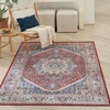 image:imageNourison Home Vintage Home Ivory Red 5 x 7 Area Rug  Easy Clean Non Shedding Bed Room Living Room Dining Room Kitchen 5 x 7Red Blue