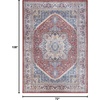 image:imageNourison Home Vintage Home Ivory Red 5 x 7 Area Rug  Easy Clean Non Shedding Bed Room Living Room Dining Room Kitchen 5 x 7Red Blue