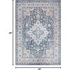 image:imageNourison Home Vintage Home Ivory Red 6 x 9 Area Rug  Easy Clean Non Shedding Bed Room Living Room Dining Room Kitchen 6 x 9Ivory Blue