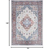 image:imageNourison Home Vintage Home Ivory Red 6 x 9 Area Rug  Easy Clean Non Shedding Bed Room Living Room Dining Room Kitchen 6 x 9Ivory Red