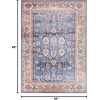 image:imageNourison Home Vintage Home Red 5 x 7 Area Rug  Easy Clean Non Shedding Bed Room Living Room Dining Room Kitchen 5 x 7Blue