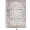 image:imageNourison Home Vintage Home Red 5 x 7 Area Rug  Easy Clean Non Shedding Bed Room Living Room Dining Room Kitchen 5 x 7Ivory