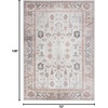 image:imageNourison Home Vintage Home Red 5 x 7 Area Rug  Easy Clean Non Shedding Bed Room Living Room Dining Room Kitchen 5 x 7Ivory