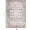 image:imageNourison Home Vintage Home Red 5 x 7 Area Rug  Easy Clean Non Shedding Bed Room Living Room Dining Room Kitchen 5 x 7Ivory