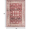 image:imageNourison Home Vintage Home Red 5 x 7 Area Rug  Easy Clean Non Shedding Bed Room Living Room Dining Room Kitchen 5 x 7Red