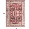 image:imageNourison Home Vintage Home Red 5 x 7 Area Rug  Easy Clean Non Shedding Bed Room Living Room Dining Room Kitchen 5 x 7Red