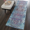 image:imageNourison Home Vintage Kashan Ivory 6 x Round Area Rug  Easy Clean Non Shedding Bed Room Living Room Dining Room Kitchen 6 x RoundBlue