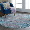 image:imageNourison Home Vintage Kashan Ivory 6 x Round Area Rug  Easy Clean Non Shedding Bed Room Living Room Dining Room Kitchen 6 x RoundBlue