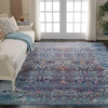 image:imageNourison Home Vintage Kashan Ivory 6 x Round Area Rug  Easy Clean Non Shedding Bed Room Living Room Dining Room Kitchen 6 x RoundBlue