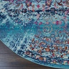 image:imageNourison Home Vintage Kashan Ivory 6 x Round Area Rug  Easy Clean Non Shedding Bed Room Living Room Dining Room Kitchen 6 x RoundBlue