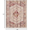 image:imageNourison Home Vintage Kashan Ivory Red 810 x 1110 Area Rug  Easy Clean Non Shedding Bed Room Living Room Dining Room Kitchen 9 x 12Ivory Red