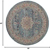 image:imageNourison Home Vintage Kashan Vintage Grey 4 x Round Area Rug Easy Cleaning Non Shedding Bed Room Living Room Dining Room Kitchen 4 RoundBlue