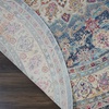 image:imageNourison Home Vintage Kashan Vintage Grey 4 x Round Area Rug Easy Cleaning Non Shedding Bed Room Living Room Dining Room Kitchen 4 RoundBlue