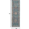 image:imageNourison Home Vintage Kashan Vintage Grey 4 x Round Area Rug Easy Cleaning Non Shedding Bed Room Living Room Dining Room Kitchen 4 RoundBlue