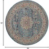 image:imageNourison Home Vintage Kashan Vintage Grey 4 x Round Area Rug Easy Cleaning Non Shedding Bed Room Living Room Dining Room Kitchen 4 RoundBlue