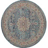 image:imageNourison Home Vintage Kashan Vintage Grey 4 x Round Area Rug Easy Cleaning Non Shedding Bed Room Living Room Dining Room Kitchen 4 RoundBlue