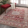 image:imageNourison Home Vintage Kashan Vintage Grey 4 x Round Area Rug Easy Cleaning Non Shedding Bed Room Living Room Dining Room Kitchen 4 RoundRed